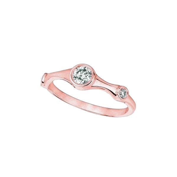 Natürliche Diamant Fancy Ring 0,31 Karat 14K Roségold halbe Ewigkeit Band