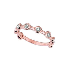 Natürliche Diamant Halbe Ewigkeit Bubble Ring Band 0,50 Karat Lünette 14K Roségold