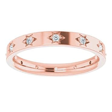 Natürliche Diamant Hochzeit Ewigkeitsband 0,36 Karat Roségold 14K Neu