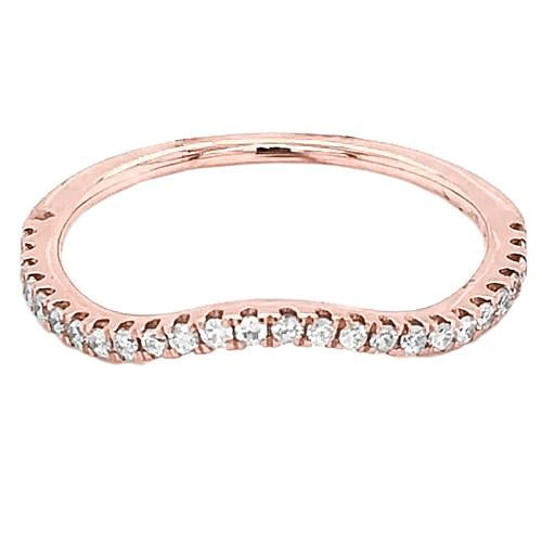 Natürliche Diamant Jubiläumsband 1 Karat Roségold 14K Damenschmuck Neu