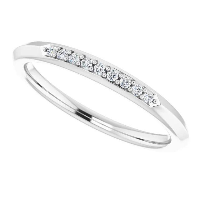 Natürliche Diamant Jubiläumsband Krappenfassung 0.54 Karat Damen Schmuck