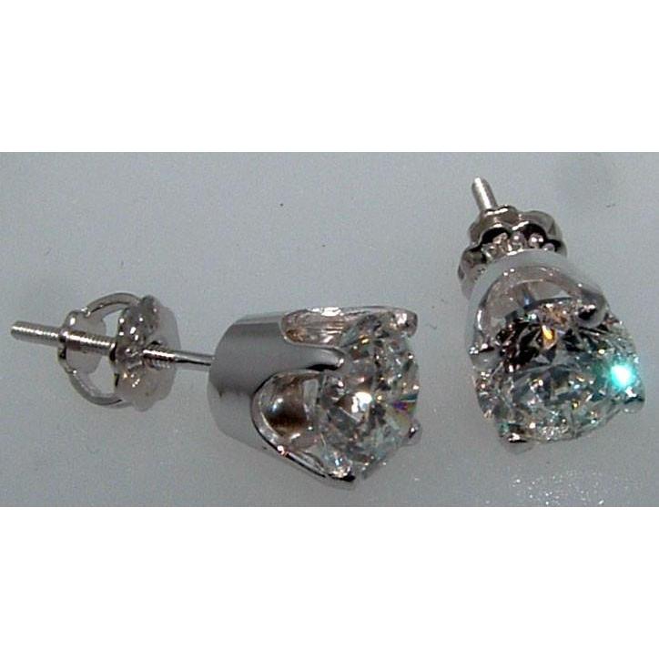 Natürliche Diamant Ohrstecker 2,50 ct. Platin Damenschmuck