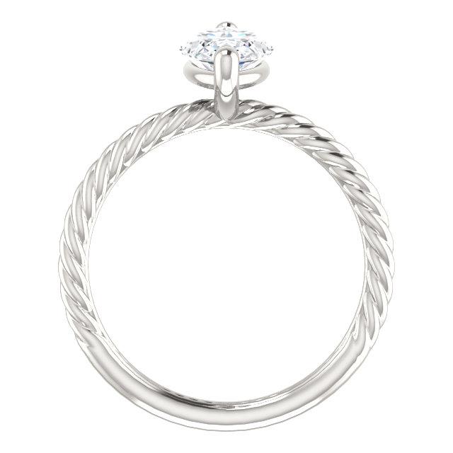 Natürliche Diamant Solitaire Ring 2 Karat Twisted Rope Style Damen Schmuck