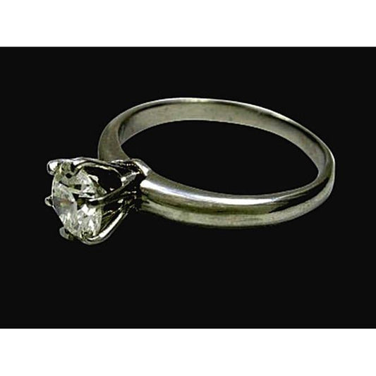 Natürliche Diamant Solitaire Ring Damen Schmuck 1.01 Karat Weißgold