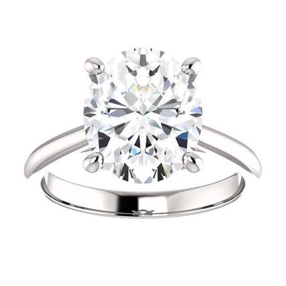 Natürliche Diamant Solitärring 3.50 Karat Krappenfassung Schmuck Weißgold 14K