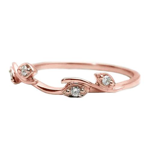 Natürliche Diamantband 0,20 Karat Roségold 14K Ausgefallener Schmuck