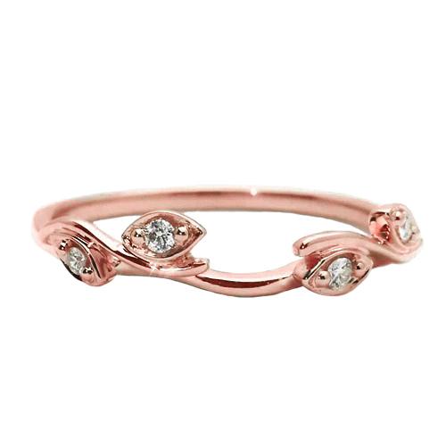 Natürliche Diamantband 0,20 Karat Roségold 14K Ausgefallener Schmuck