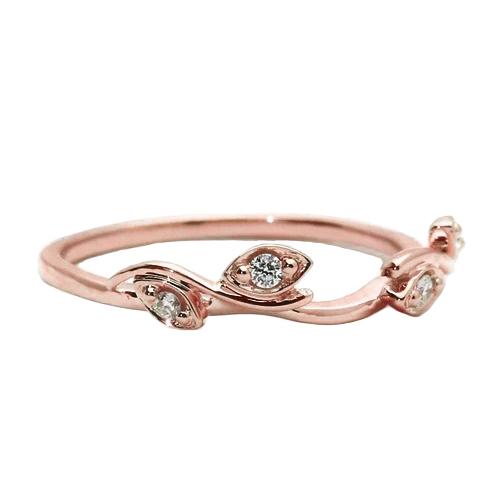 Natürliche Diamantband 0,20 Karat Roségold 14K Ausgefallener Schmuck