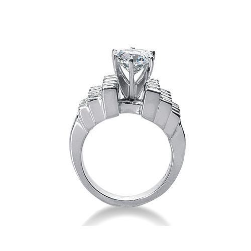 Natürliche Diamanten Verlobungsring 3.50 Karat Weißgold 14K