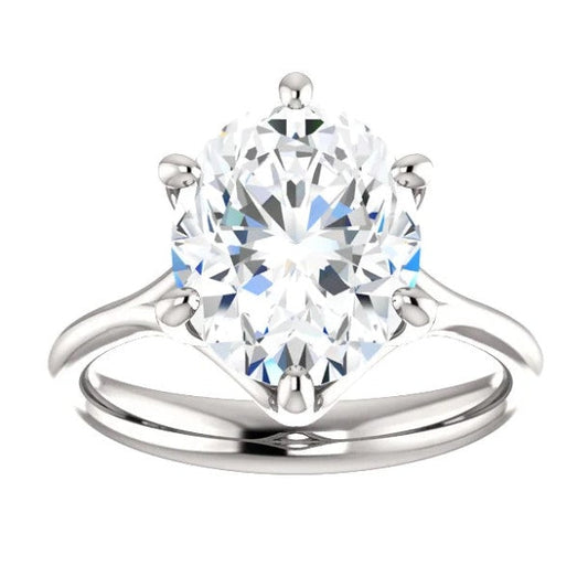 Natürliche Diamond Solitaire-Kathedralenfassung Verlobungsring Damen Schmuck