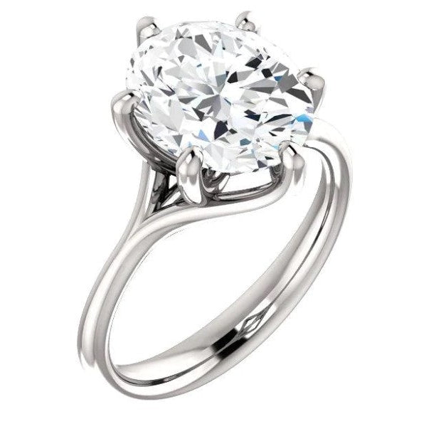 Natürliche Diamond Solitaire-Kathedralenfassung Verlobungsring Damen Schmuck