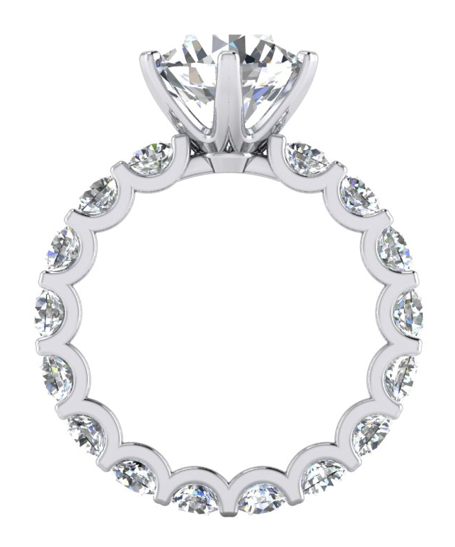 Natürliche Erde Abgebaut Diamant Ring im Ewigkeit Stil