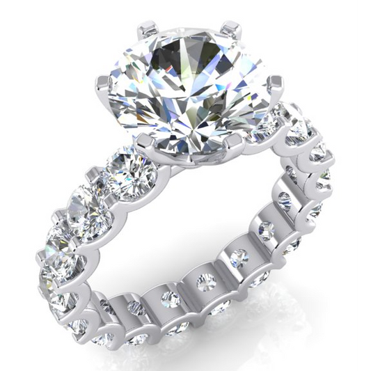 Natürliche Erde Abgebaut Diamant Ring im Ewigkeit Stil