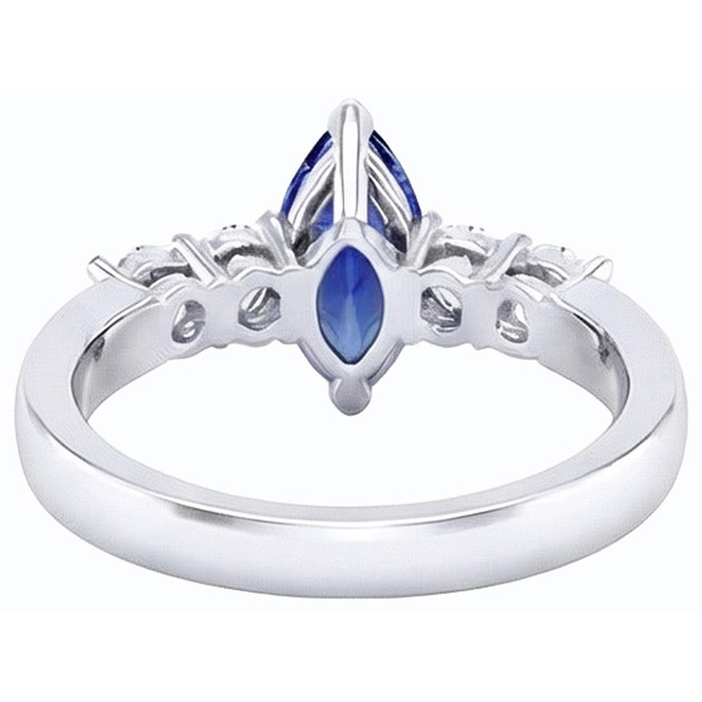echter oval diamant 1.50Karat ring Draufsicht