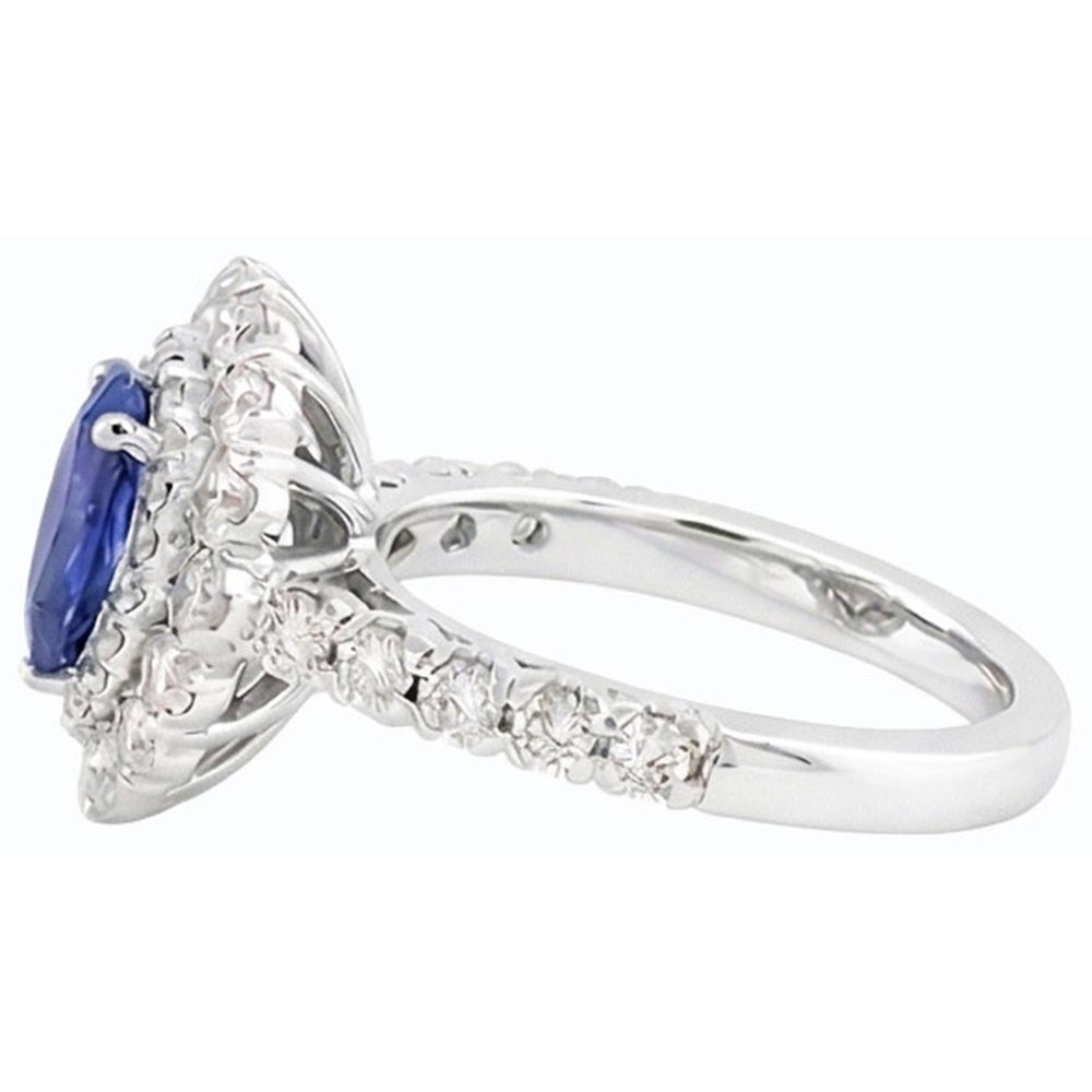 echter round diamant 4.50Karat ring auf Weiß