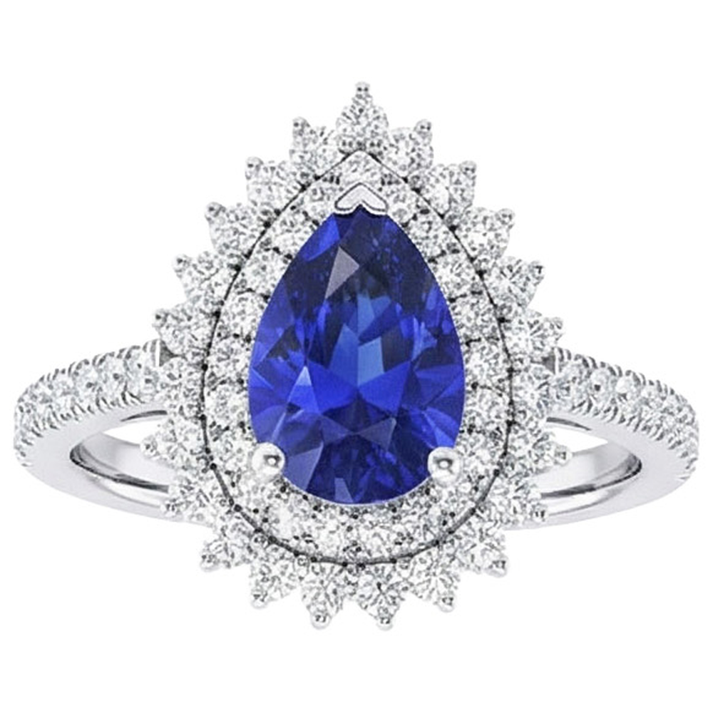 echter round diamant 5.50Karat ring Draufsicht