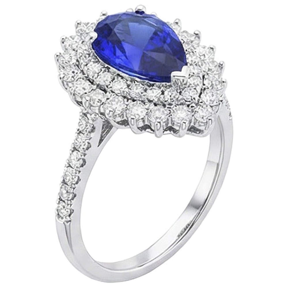 echter round diamant 5.50Karat ring auf Weiß