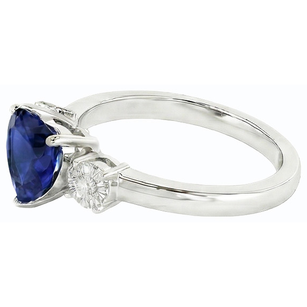 echter round diamant 2.50Karat ring Draufsicht