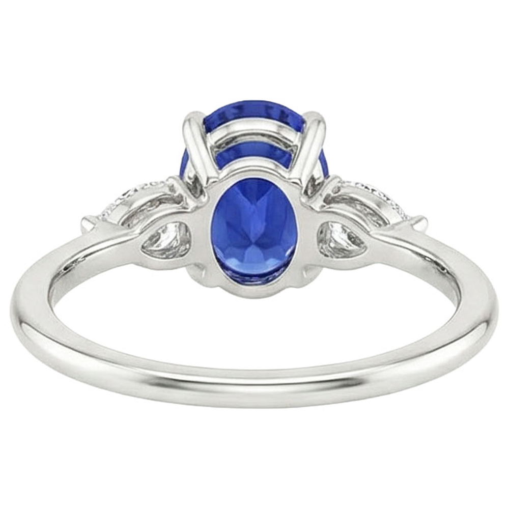 echter oval diamant 3.50Karat ring Detailansicht