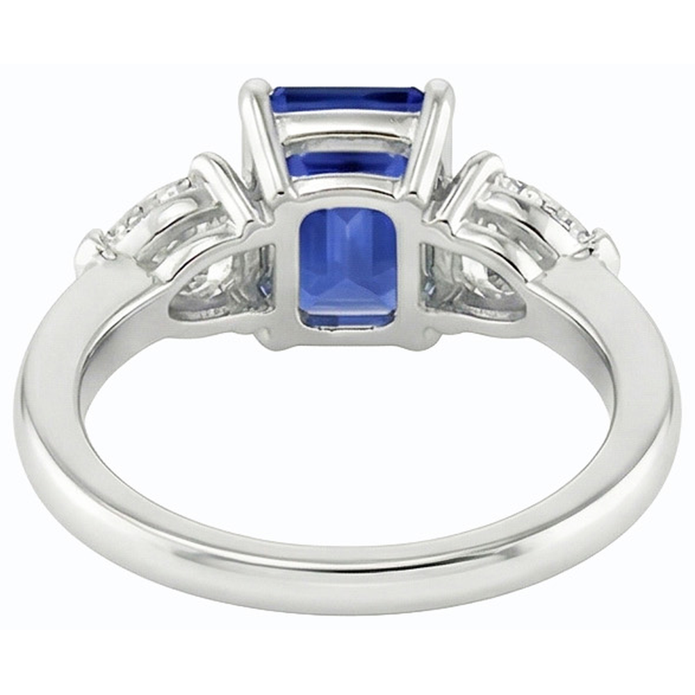 echter radiant diamant 2.50Karat ring Seitenansicht