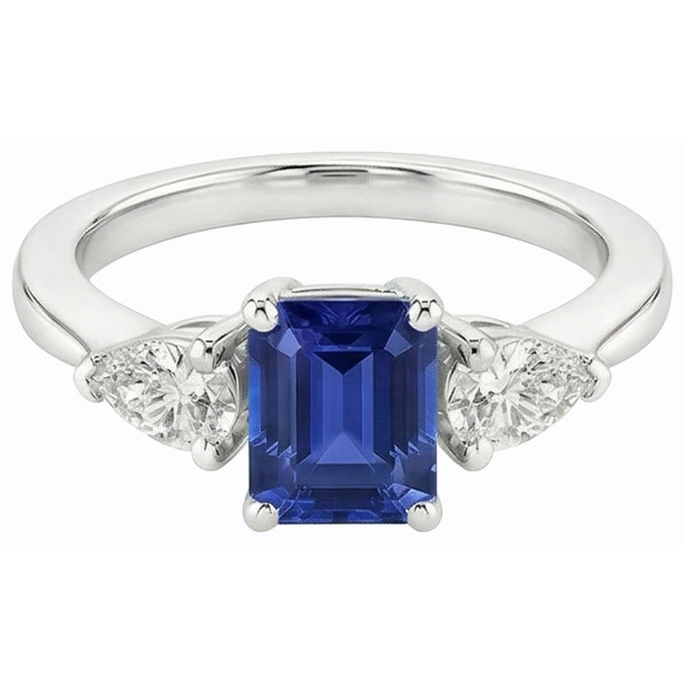 echter radiant diamant 2.50Karat ring Detailansicht