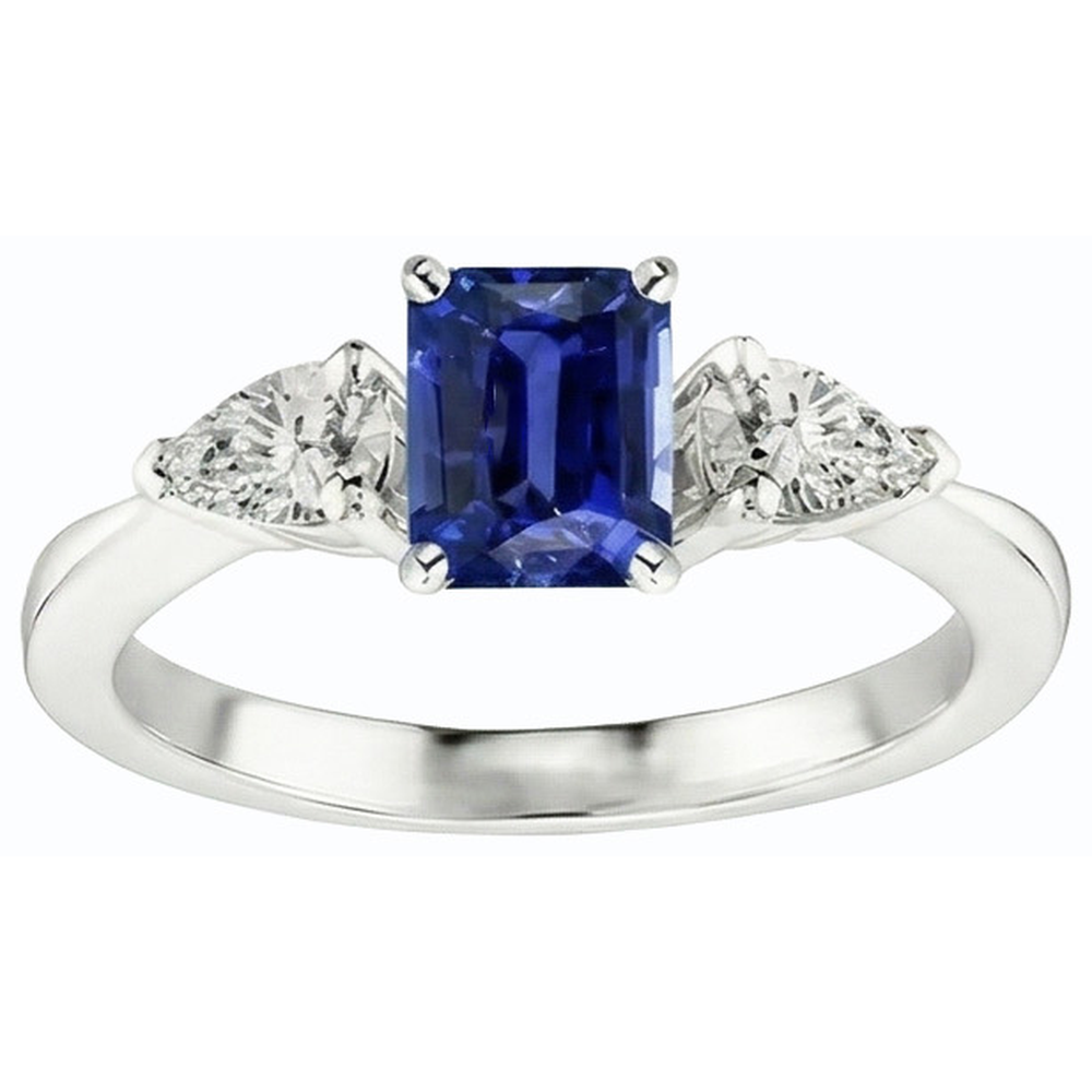 echter radiant diamant 2.50Karat ring Draufsicht
