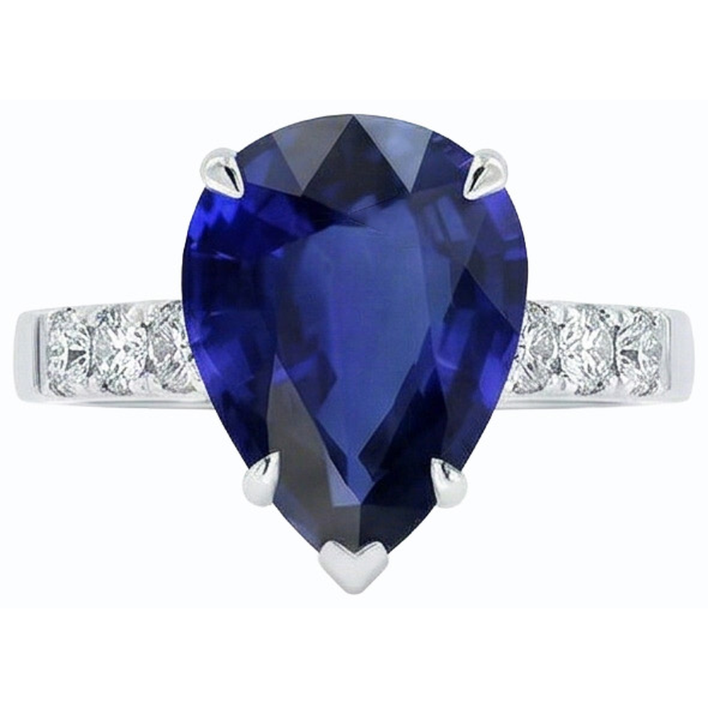 echter round diamant 5Karat ring Draufsicht