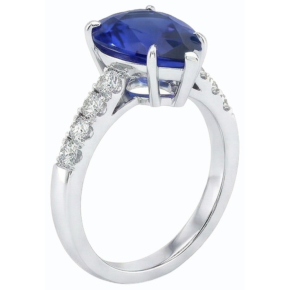 echter round diamant 5Karat ring Profilansicht