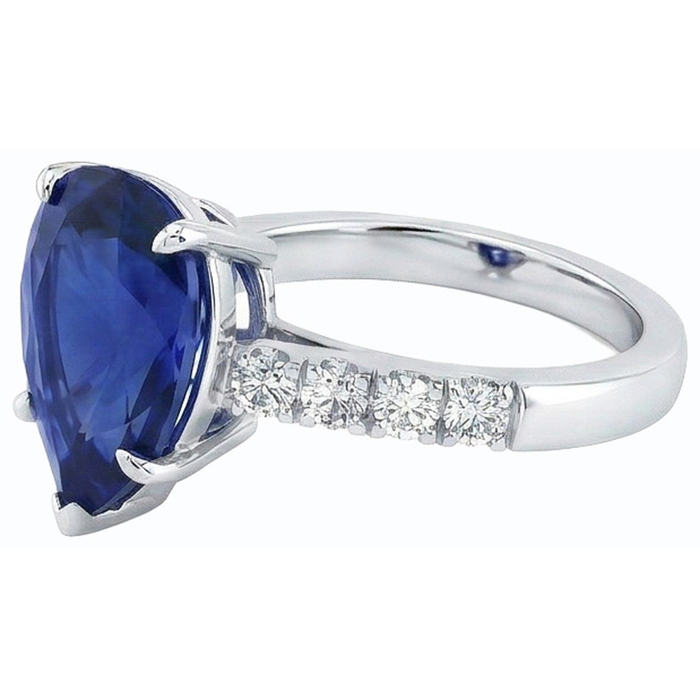 echter round diamant 5Karat ring auf Weiß