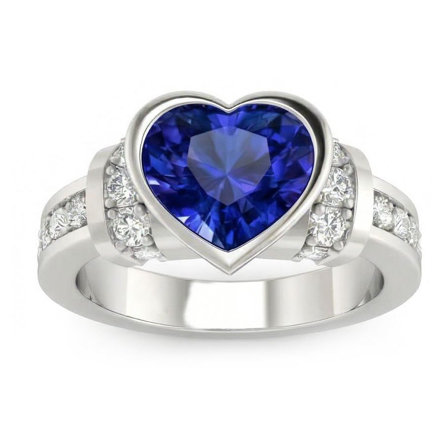 echter round diamant 4Karat ring Seitenansicht
