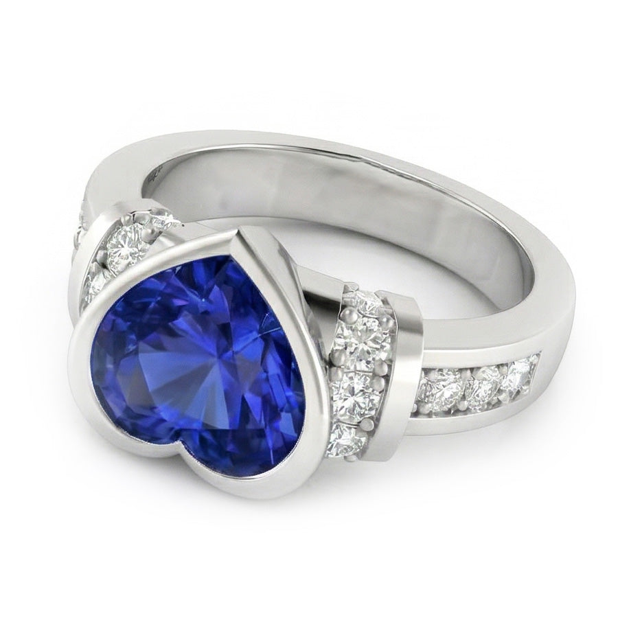 echter round diamant 4Karat ring Detailansicht