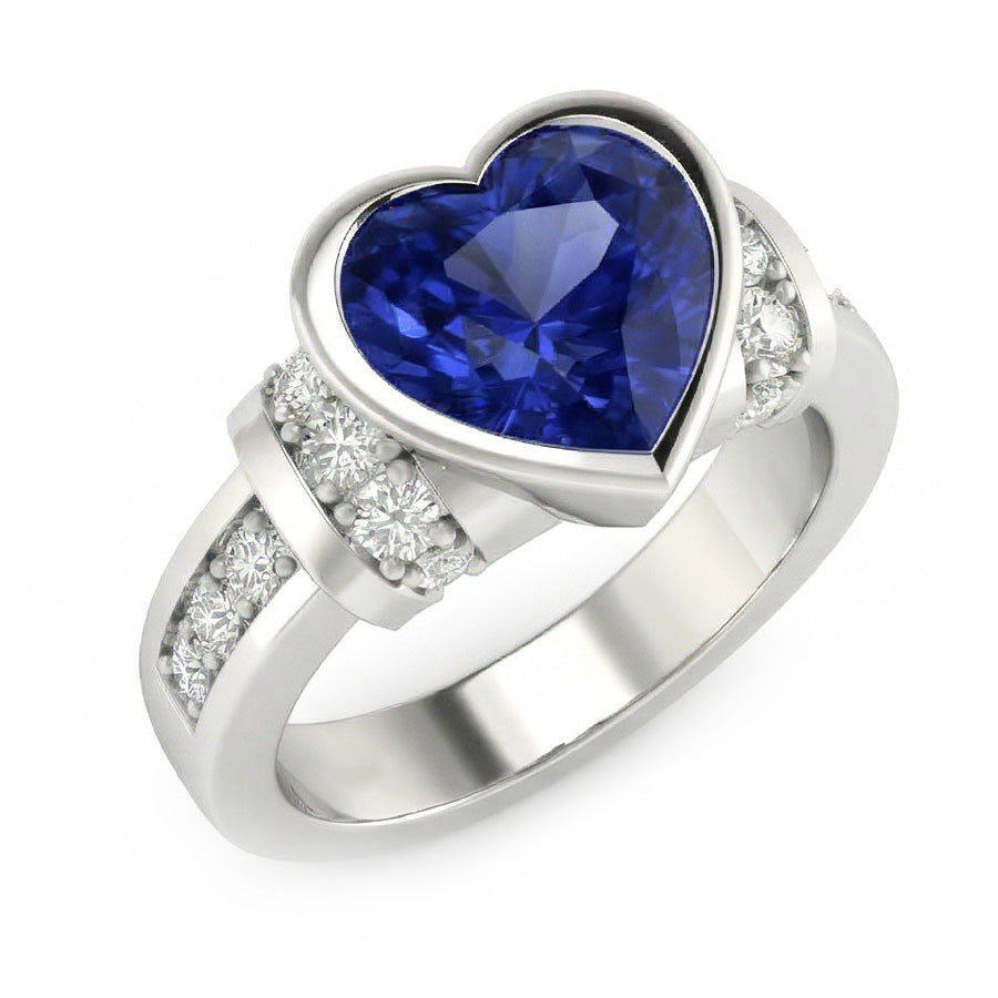 echter round diamant 4Karat ring Draufsicht