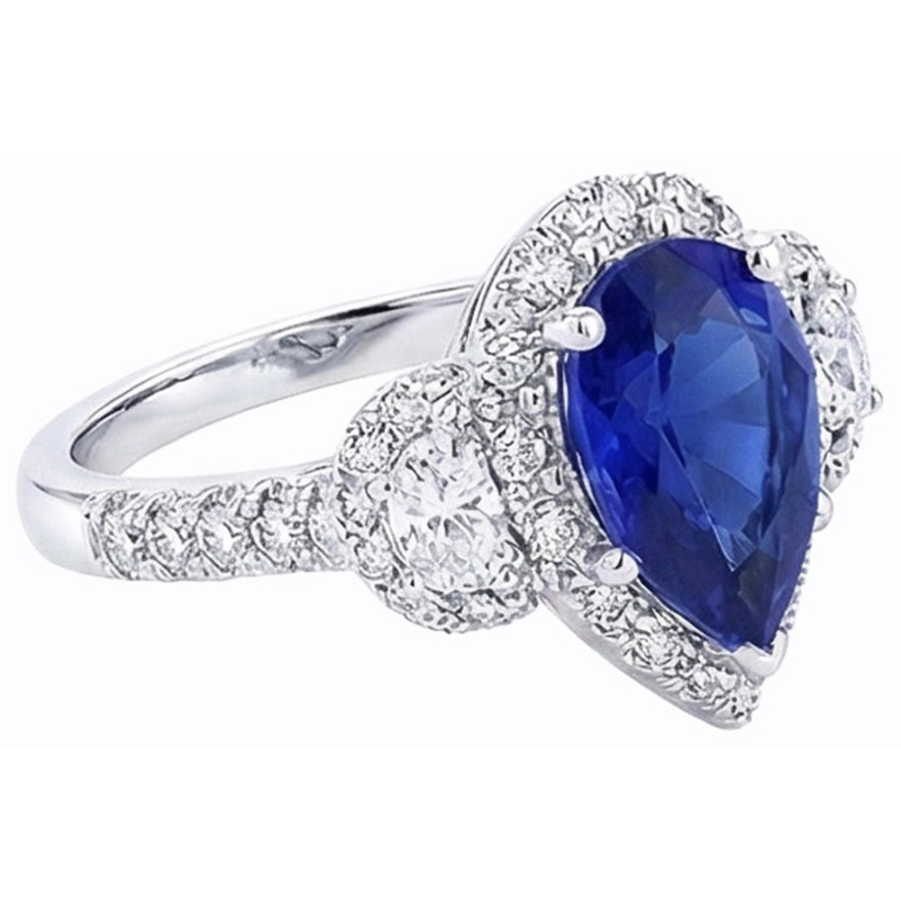 echter round diamant 4.50Karat ring Draufsicht