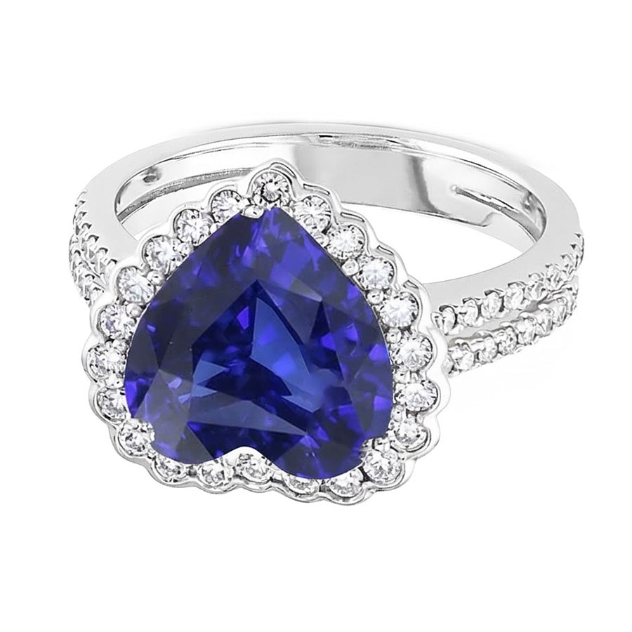 echter heart diamant 5Karat ring Vorderansicht