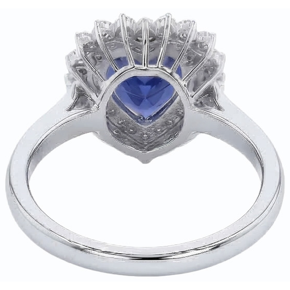 echter heart diamant 3Karat ring Draufsicht