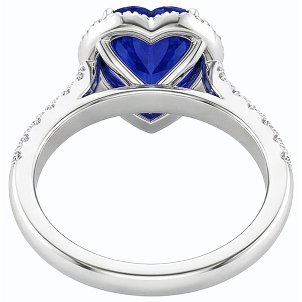 echter heart diamant 3.50Karat ring Profilansicht