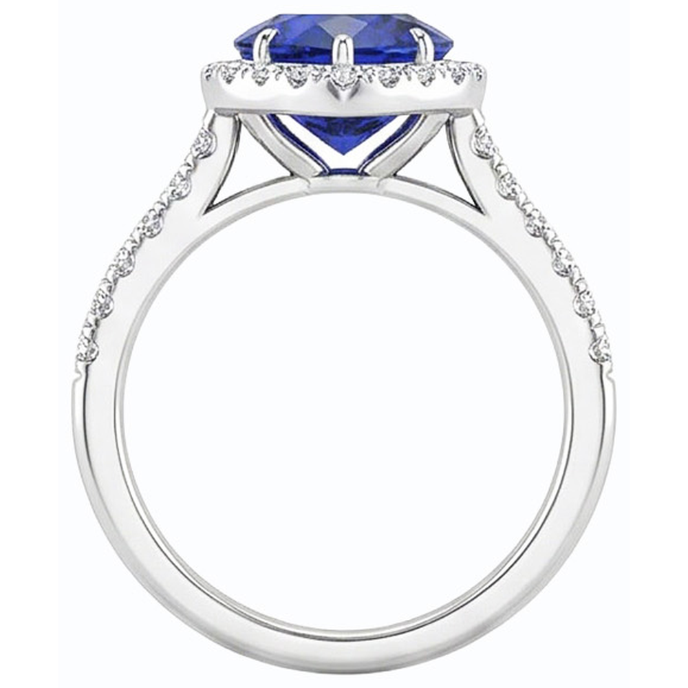 echter heart diamant 3.50Karat ring Draufsicht