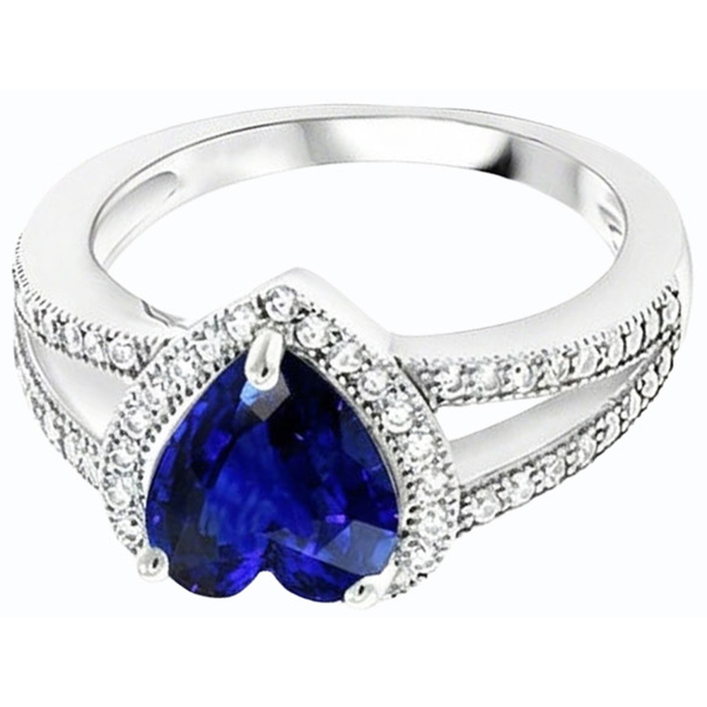 echter round diamant 4Karat ring Draufsicht