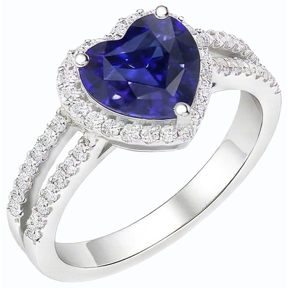 echter round diamant 3.50Karat ring Draufsicht