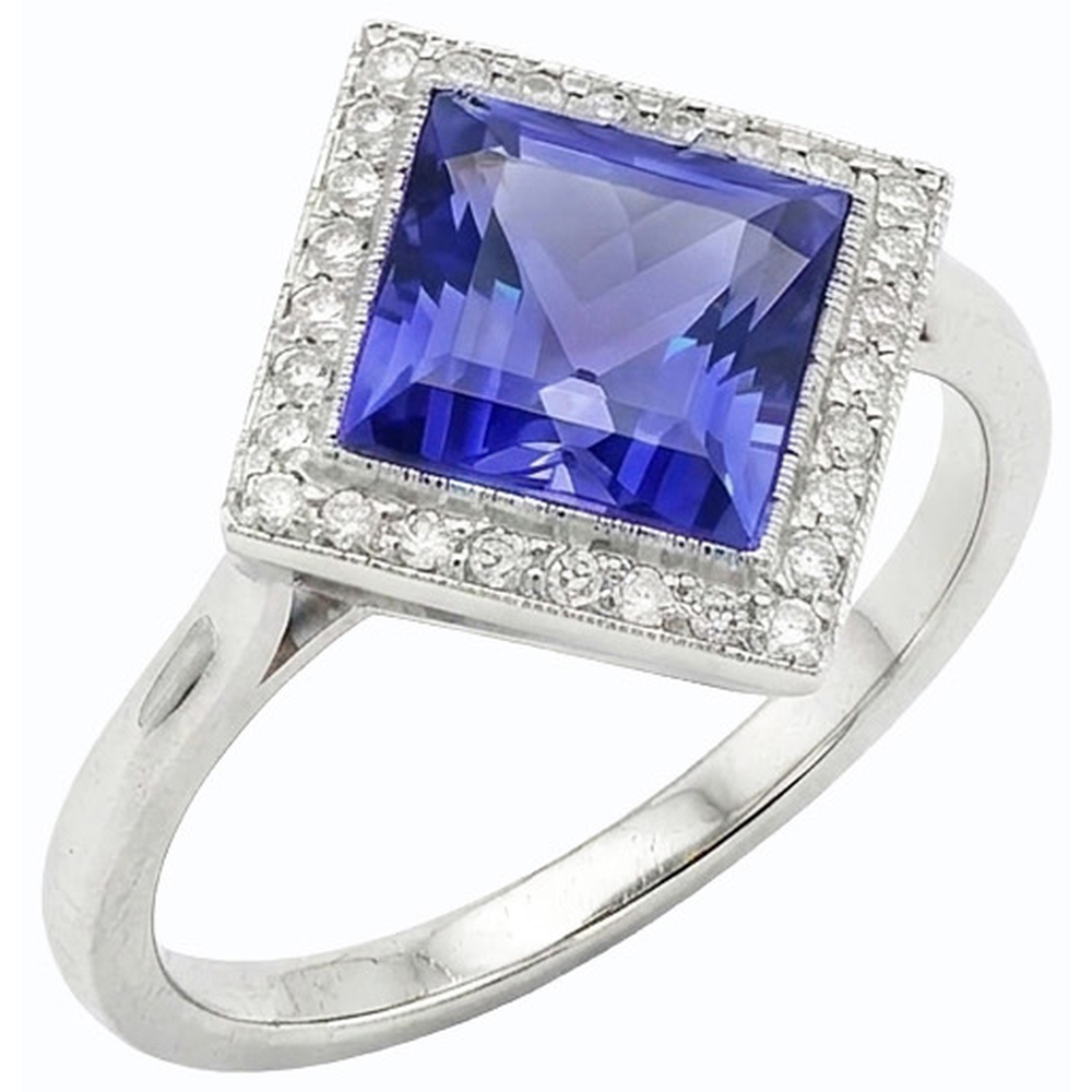 echter princess diamant 3Karat ring Seitenansicht