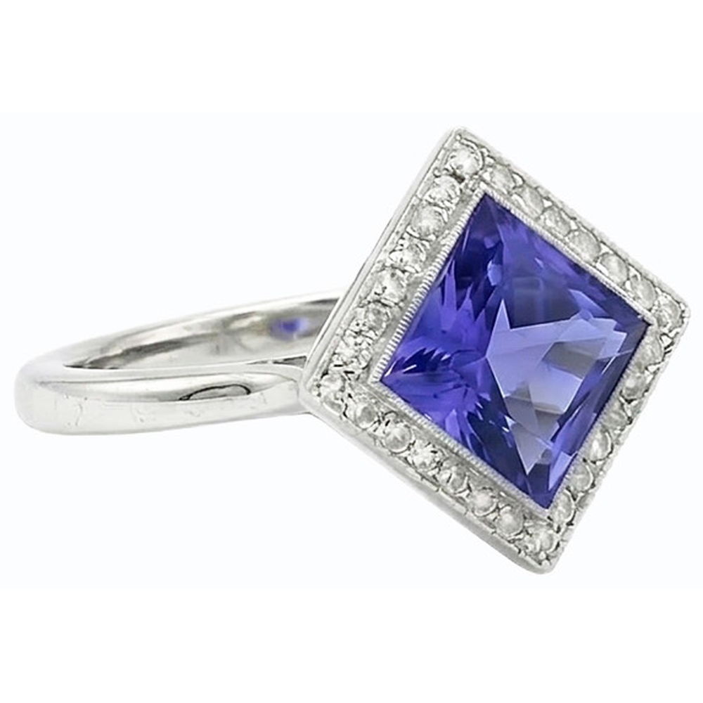 echter princess diamant 3Karat ring Detailansicht