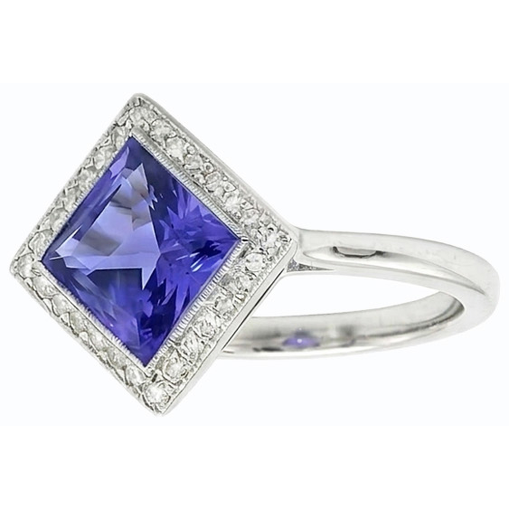 echter princess diamant 3Karat ring Draufsicht