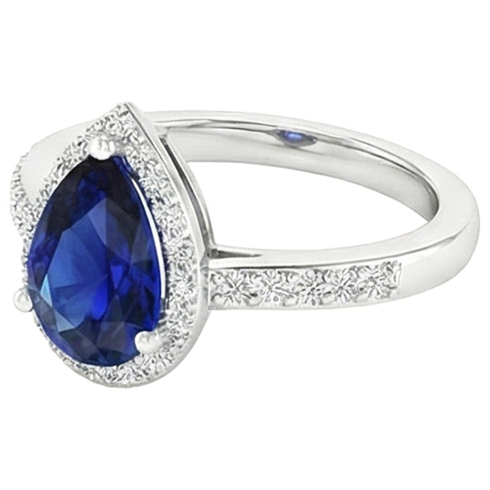 echter round diamant 3.75Karat ring Profilansicht