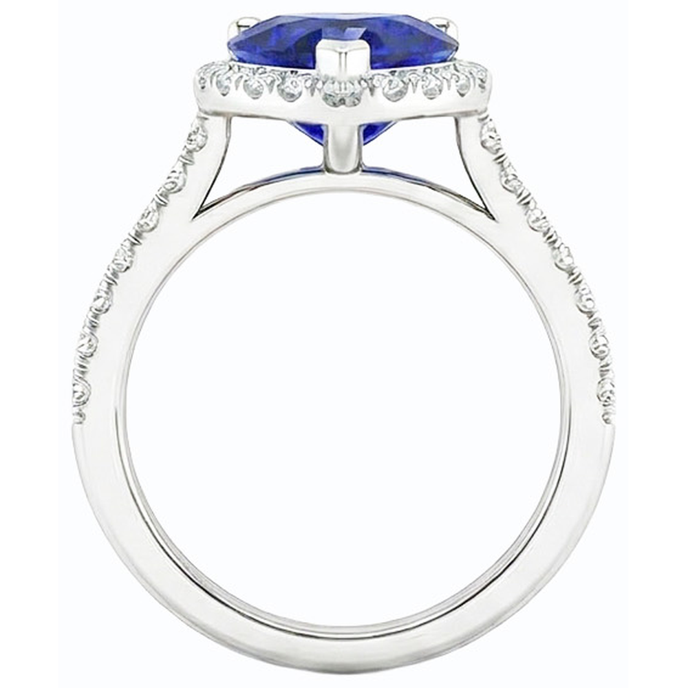 echter round diamant 3.50Karat ring auf Weiß
