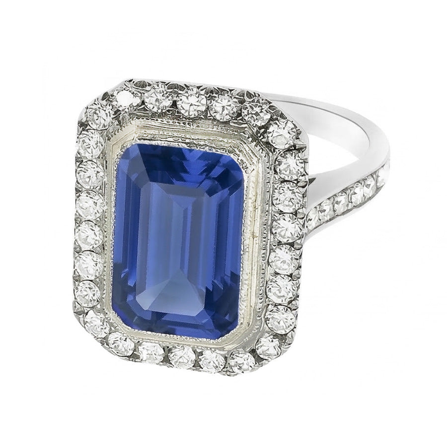 echter baguette diamant 4.50Karat ring Detailansicht