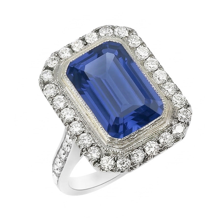 echter baguette diamant 4.50Karat ring Draufsicht