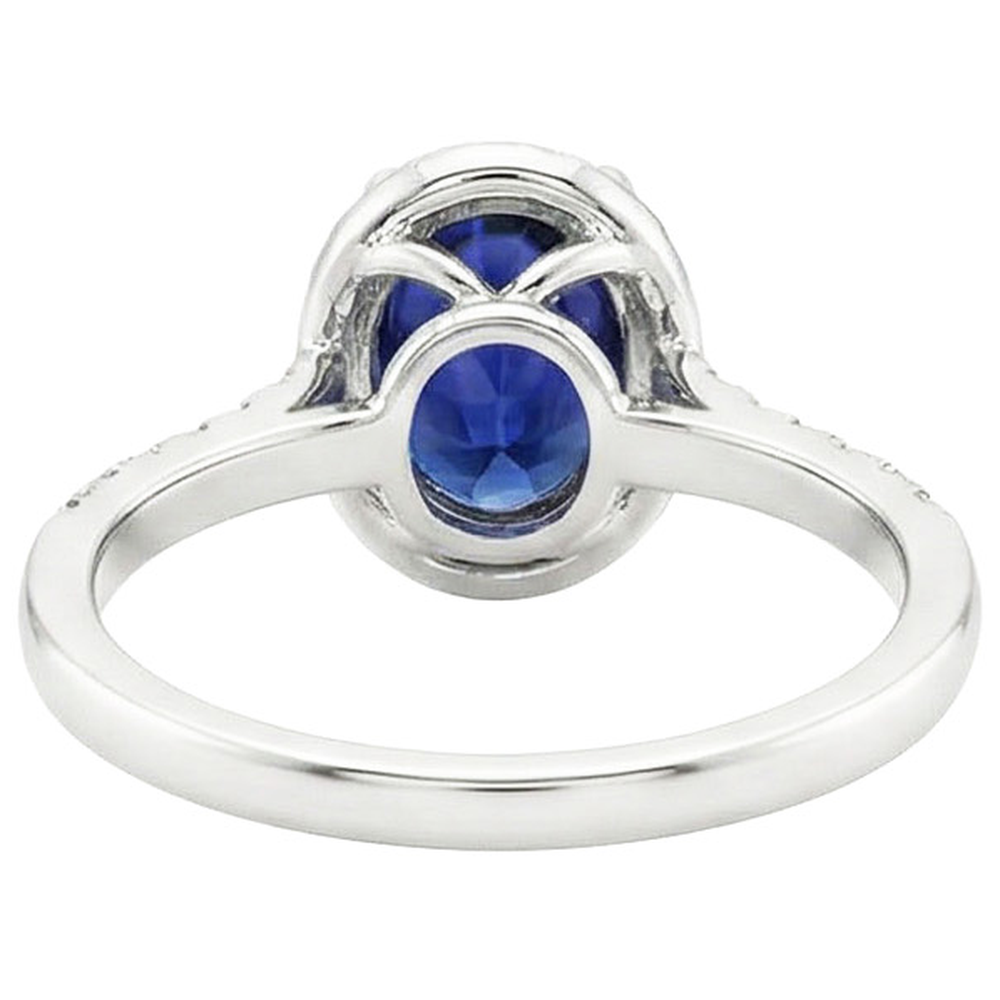 echter oval diamant 4Karat ring Draufsicht