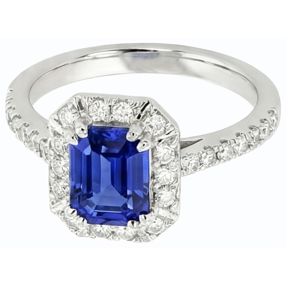 echter baguette diamant 3Karat ring Seitenansicht