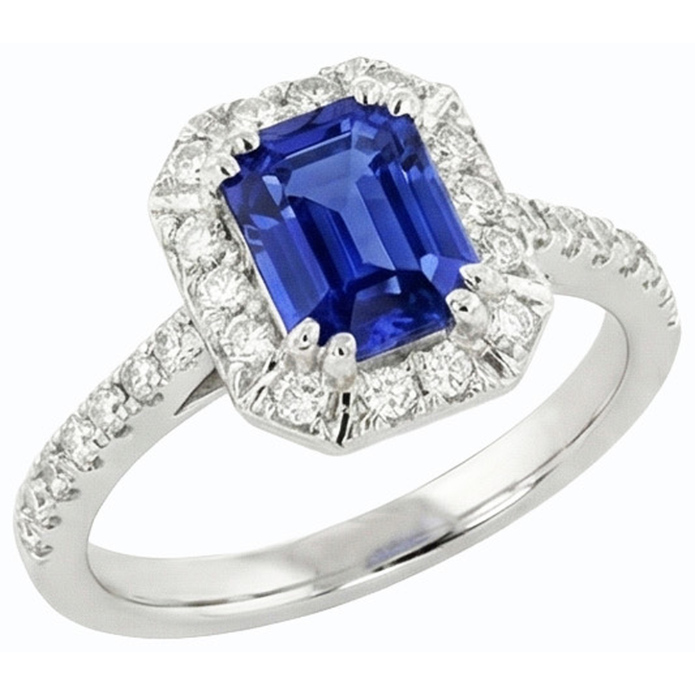 echter baguette diamant 3Karat ring Detailansicht