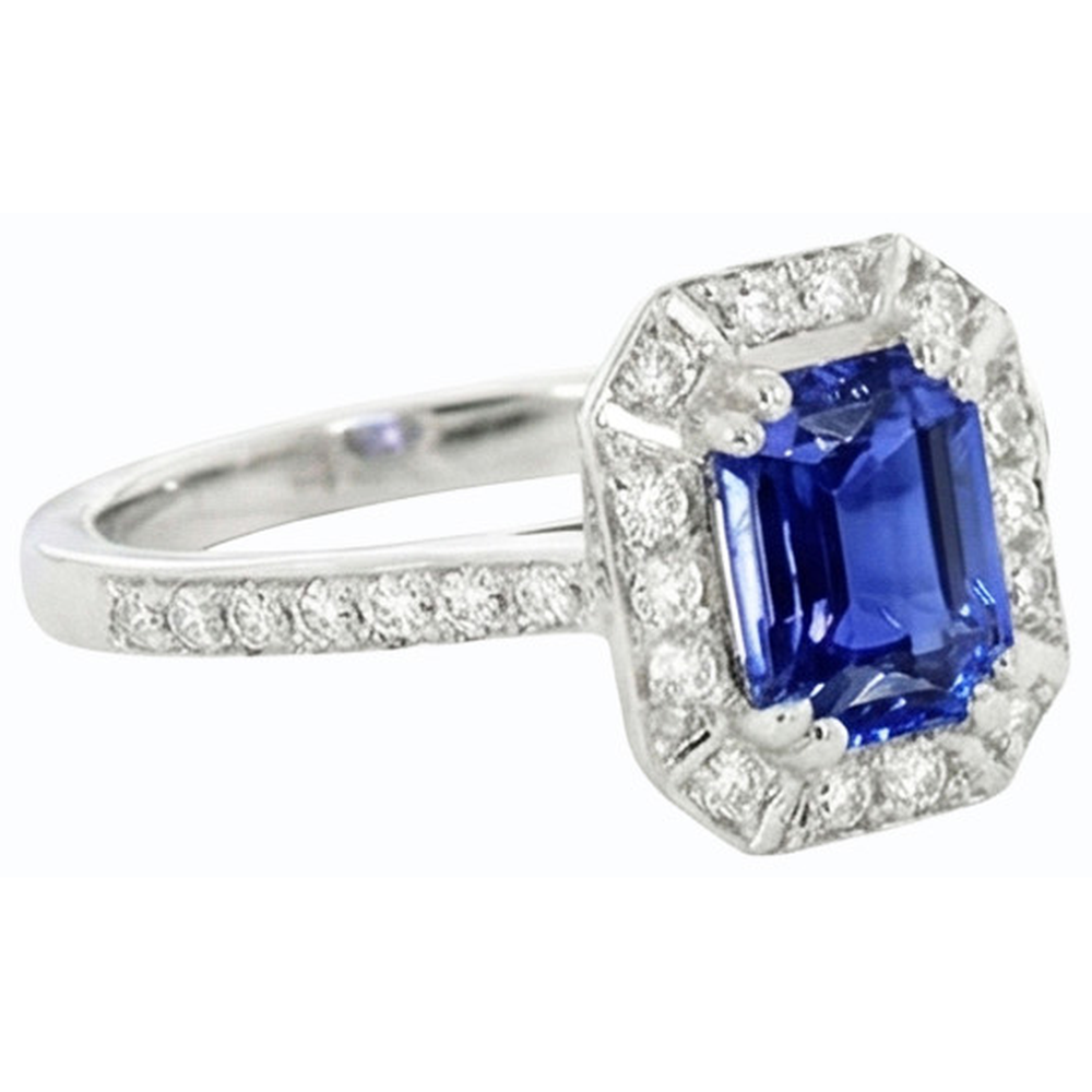 echter baguette diamant 3Karat ring auf Weiß